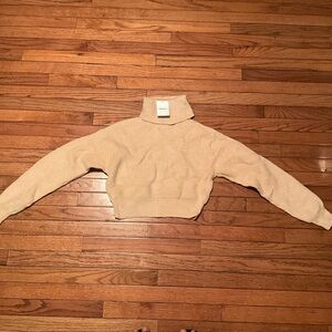Forever 21 Sand/Beige Turtleneck Cropped Sweater